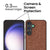 Mobizang Soft Fabric & Leather Hybrid Protective Back Cover for Samsung Galaxy S24 PLUS | Shockproof Slim Hard Anti Slip Back Case (Brown)