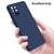 Matte Lens Protective Back Cover for OnePlus 9R / One Plus 8T , Slim Silicone with Soft Lining Shockproof Flexible Full Body Bumper Case , Blue