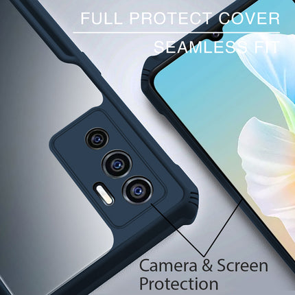 Beetle for Vivo V23E Back Case, [Military Grade Protection] Shock Proof Slim Hybrid Bumper Cover (Blue)