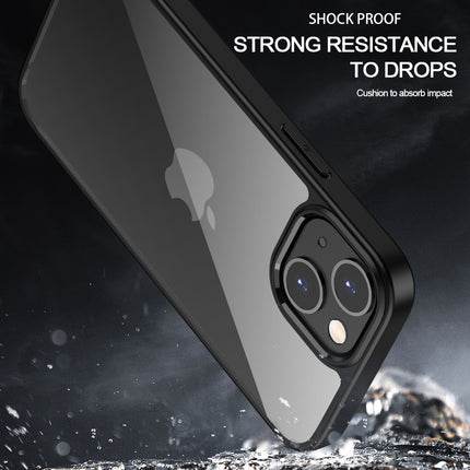 Hawkeye Clear Back Cover for Apple iPhone 13 (6.1 inch) , Camera Lens Protector Shockproof Slim Clear Case Cover (Black)