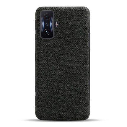 Woven Soft Fabric Case for Redmi K50 Gaming Edition Back Cover, Shock Protection Slim Hard Anti Slip Back Cover (Black)