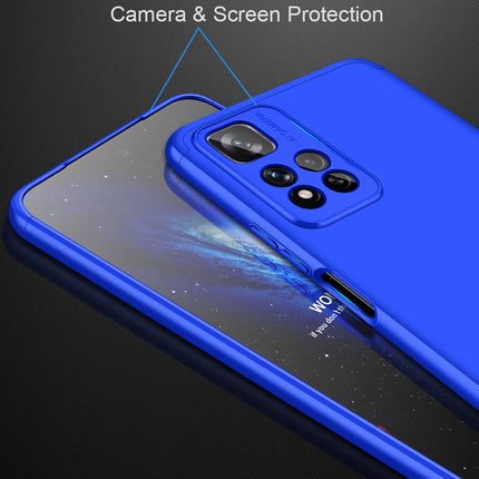 Double Dip Full 360 Protection Back Case Cover for Xiaomi 11i HyperCharge (Blue)