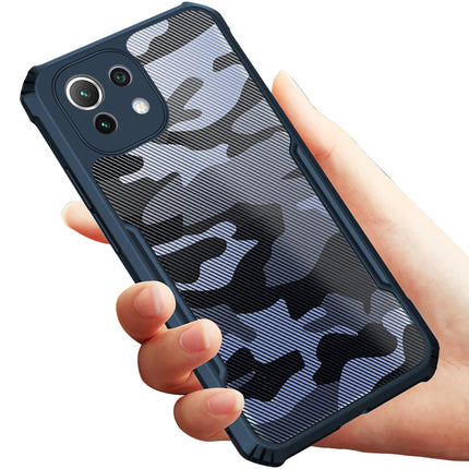 Beetle Camouflage for Mi 11 Lite Back Case, [Military Grade Protection] Shock Proof Slim Hybrid Bumper Cover (Blue)