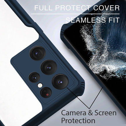 Beetle for Samsung Galaxy S22 Ultra Back Case, [Military Grade Protection] Shock Proof Slim Hybrid Bumper Cover (Blue)