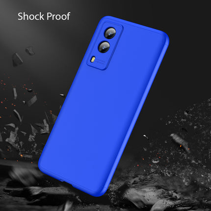Double Dip Full 360 Protection Back Case Cover for Vivo V21E (5G) (Blue)