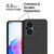 Soft Fabric Hybrid Protective Back Case Cover for Oppo F21 PRO (5G) (Black)