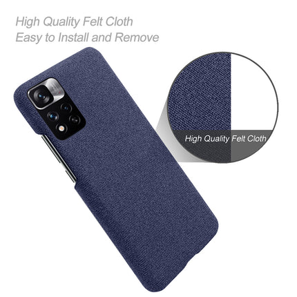 Woven Soft Fabric Case for Xiaomi 11i HyperCharge Back Cover, Shock Protection Slim Hard Anti Slip Back Cover (Blue)