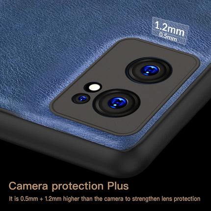 Tux Back Case for OnePlus Nord CE 2 (5G), Slim Leather Case with Soft Edge Shockproof Back Cover (Blue)