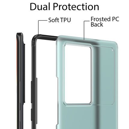 Shield Frosted Acrylic Back Shock Proof Case Cover for Vivo X70 PRO PLUS (Black)