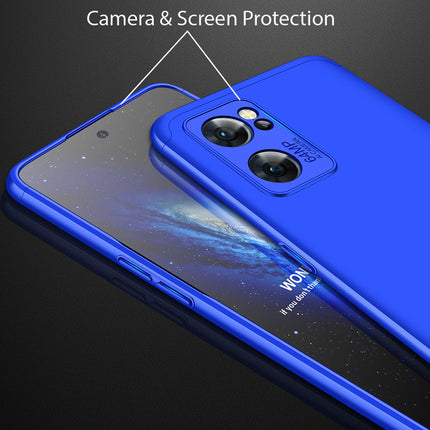 Double Dip Full 360 Protection Back Case Cover for Oppo Reno 7 (5G) (Blue)