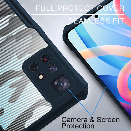 Beetle Camouflage for Redmi Note 11T (5G) Back Case, [Military Grade Protection] Shock Proof Slim Hybrid Bumper Cover (Blue)