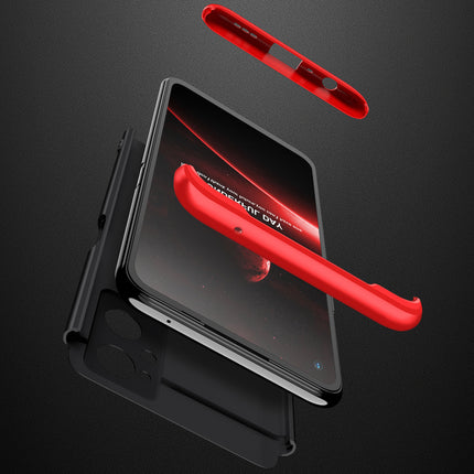 Double Dip Full 360 Protection Back Case Cover for Realme 9i (Red , Black)