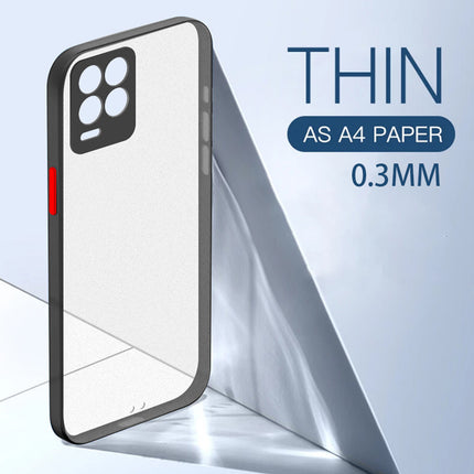 Paper Thin Back Cover For Realme 8 Pro / Realme 8 (4G) , Super Slim Matte Translucent Full Protection Back Case (Black)