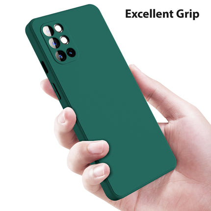 Matte Lens Protective Back Cover for OnePlus 9R / OnePlus 8T , Slim Silicone with Soft Lining Shockproof Flexible Full Body Bumper Case (Green)