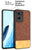 Soft Fabric & Leather Hybrid for Oppo Reno 7 Pro (5G) Back Cover, Shockproof Protection Slim Hard Back Case (Brown)