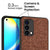 Soft Fabric & Leather Hybrid for Oppo F19  Back Cover, Shockproof Protection Slim Hard Back Case (Brown)