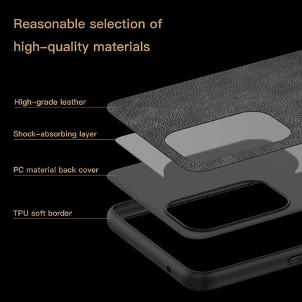 Tux Back Case for Samsung Galaxy A33 (5G), Slim Leather Case With Shockproof Back Cover (Black)