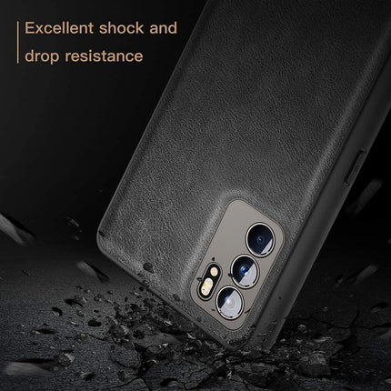 Tux Back Case For Oppo Reno 6 (5G) , Slim Leather Case with Soft Edge Shockproof Back Cover (Black)