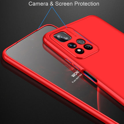 Double Dip Full 360 Protection Back Case Cover for Xiaomi 11i HyperCharge (Red)