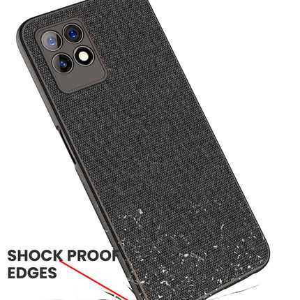 Soft Full Fabric Protective Back Case Cover for Realme 8i (Black)