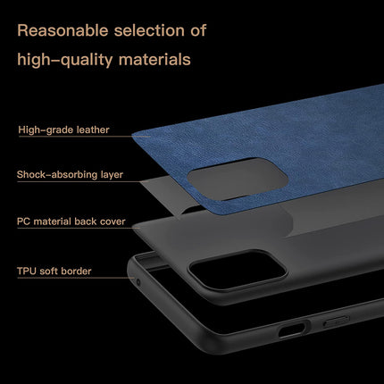 Tux Back Case for OnePlus 9R / One Plus 9R , Slim Leather Case with Soft Edge Shockproof Back Cover (Blue)