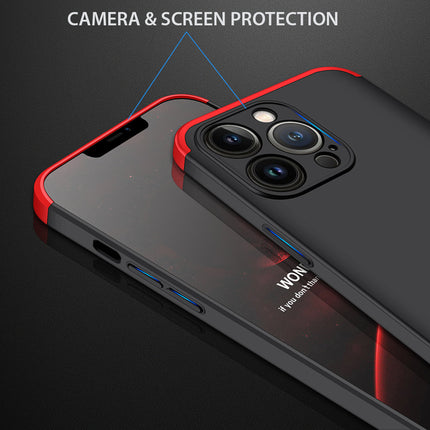 Double Dip Full 360 Protection Back Case Cover for Apple iPhone 13 Pro (6.1) (Red,Black)