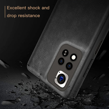 Tux Back Case For Xiaomi 11i / 11i HyperCharge , Slim Leather Case with Soft Edge Shockproof Back Cover (Black)