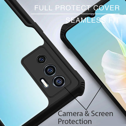 Beetle for Vivo V23E Back Case, [Military Grade Protection] Shock Proof Slim Hybrid Bumper Cover (Black)