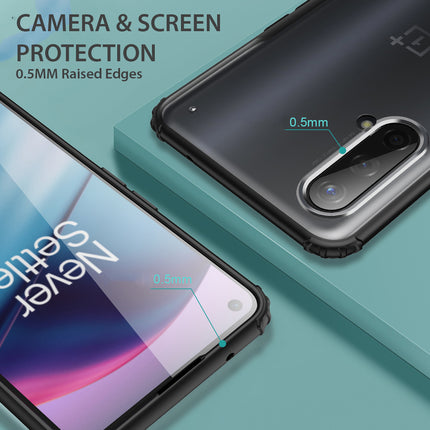 Shield Frosted Acrylic Back Shock Proof Case Cover for OnePlus Nord CE (5G) / One Plus Nord CE (5G) (Black)
