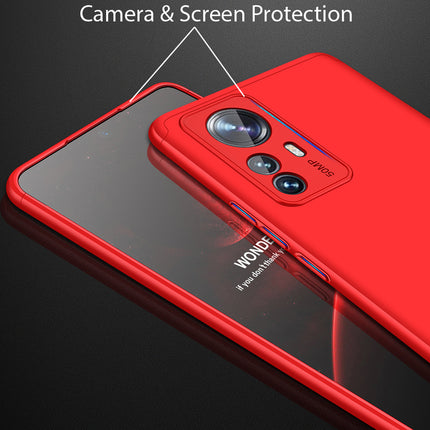 Double Dip Full 360 Protection Back Case Cover for Xiaomi 12 Pro (5G) (Red)