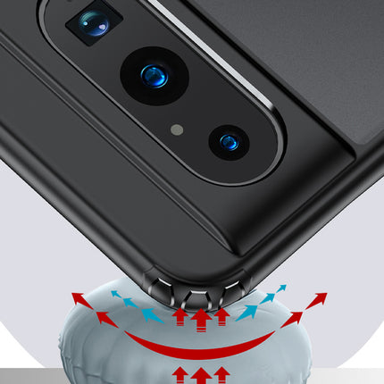 Mobizang Shield Frosted Acrylic Back Shock Proof Case Cover for Google Pixel 8 PRO (Black)