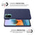 Woven Soft Fabric Case for Xiaomi Redmi Note 10 /  Note 10S Back Cover, Shock Protection Slim Hard Anti Slip Back Cover (Blue)