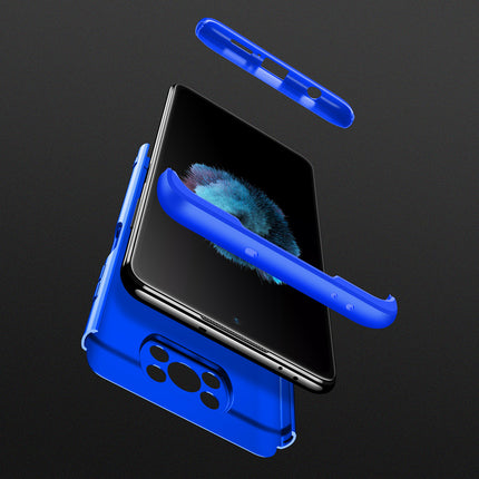 Double Dip Full 360 Protection Back Case Cover for Poco X3 Pro (Blue)