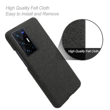 Woven Soft Fabric Case for Vivo X70 PRO Back Cover, Shock Protection Slim Hard Anti Slip Back Cover (Black)