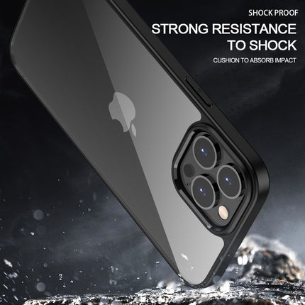 Hawkeye Clear Back Cover for Apple iPhone 13 PRO MAX (6.7 inch) , Camera Lens Protector Shockproof Slim Clear Case Cover (Black)