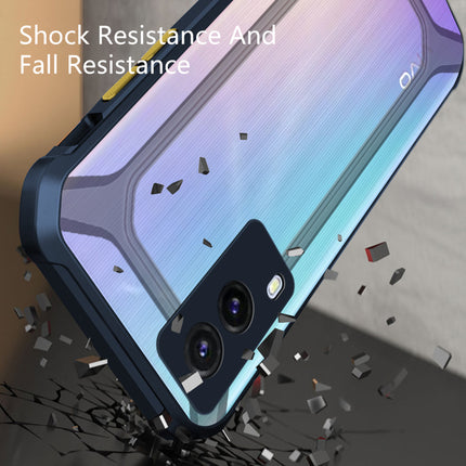 Unicorn for Vivo V21E (5G) Clear Back Case, [Military Grade Protection] Shock Proof Slim Hybrid Bumper Cover (Blue)