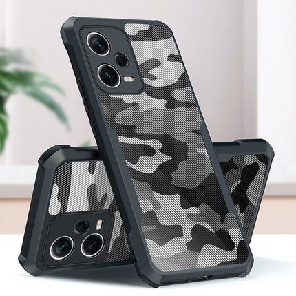 Mobizang Beetle Camouflage for Redmi Note 12 Pro Plus Back Case| [Military Grade Protection] Shock Proof Slim Hybrid Bumper Cover (Black)