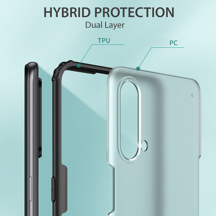 Shield Frosted Acrylic Back Shock Proof Case Cover for OnePlus Nord CE (5G) / One Plus Nord CE (5G) (Black)