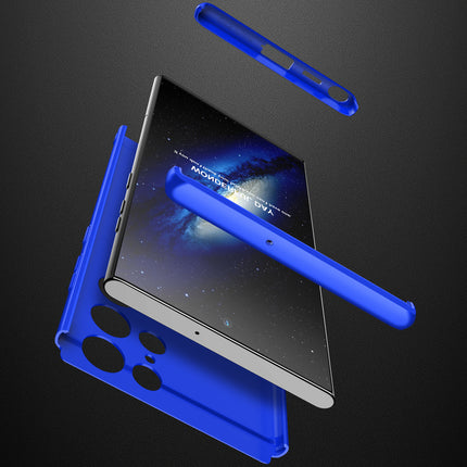 Double Dip Full 360 Protection Back Case Cover for Samsung Galaxy S22 Ultra (Blue)