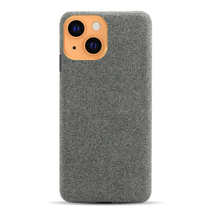 Woven Soft Fabric Case for Apple iPhone 13 MIni Back Cover, Shock Protection Slim Hard Anti Slip Back Cover (Grey)