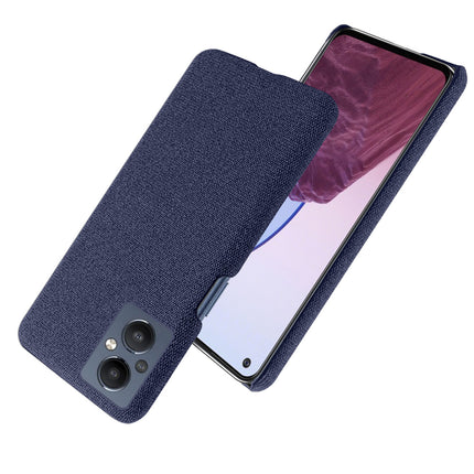 Woven Soft Fabric Case for Oppo F21 PRO (5G) Back Cover, Shock Protection Slim Hard Anti Slip Back Cover (Blue)
