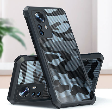 Beetle Camouflage for Xiaomi 12 PRO (5G) Back Case, Shockproof Slim Cover (Black)