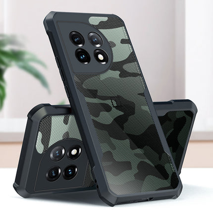 Mobizang Beetle Camouflage for Oneplus 11R Back Case | [Military Grade Protection] Shock Proof Slim Hybrid Bumper Cover (Black)