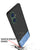 Mobizang Soft Fabric & Leather Hybrid for Realme 10 Pro Plus Back Cover | Shockproof Hybrid Slim Hard Anti Slip Back Case (Black , Blue)