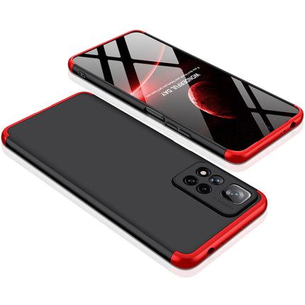 Double Dip Full 360 Protection Back Case Cover for Xiaomi 11i HyperCharge (Red , Black)