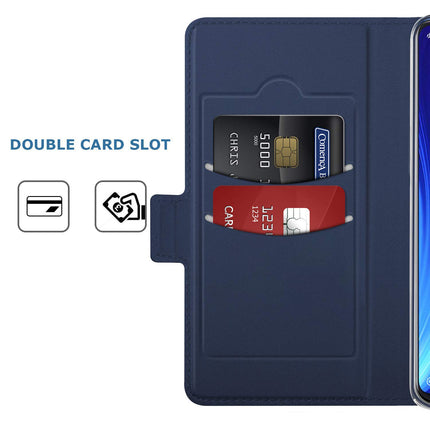Noble Slim Magnetic & Card Holder Stand Leather Flip Case Cover for Apple iPhone 13 Pro (6.1) (Blue)