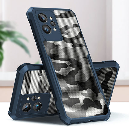 Beetle Camouflage for Realme GT 2 PRO Back Case, [Military Grade] Shockproof Slim Cover (Blue)