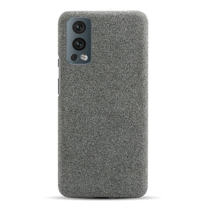 Woven Soft Fabric Case for OnePLus Nord 2 Back Cover, Shock Protection Slim Hard Anti Slip Back Cover (Grey)