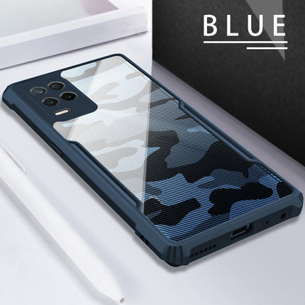 Beetle Camouflage for Realme 8 (5G) Back Case, [Military Grade Protection] Shock Proof Slim Hybrid Bumper Cover (Blue)