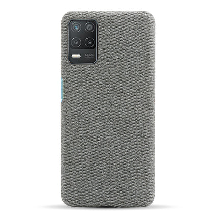 Woven Soft Fabric Case for Realme 8 (5G) Back Cover, Shock Protection Slim Hard Anti Slip Back Cover (Grey)